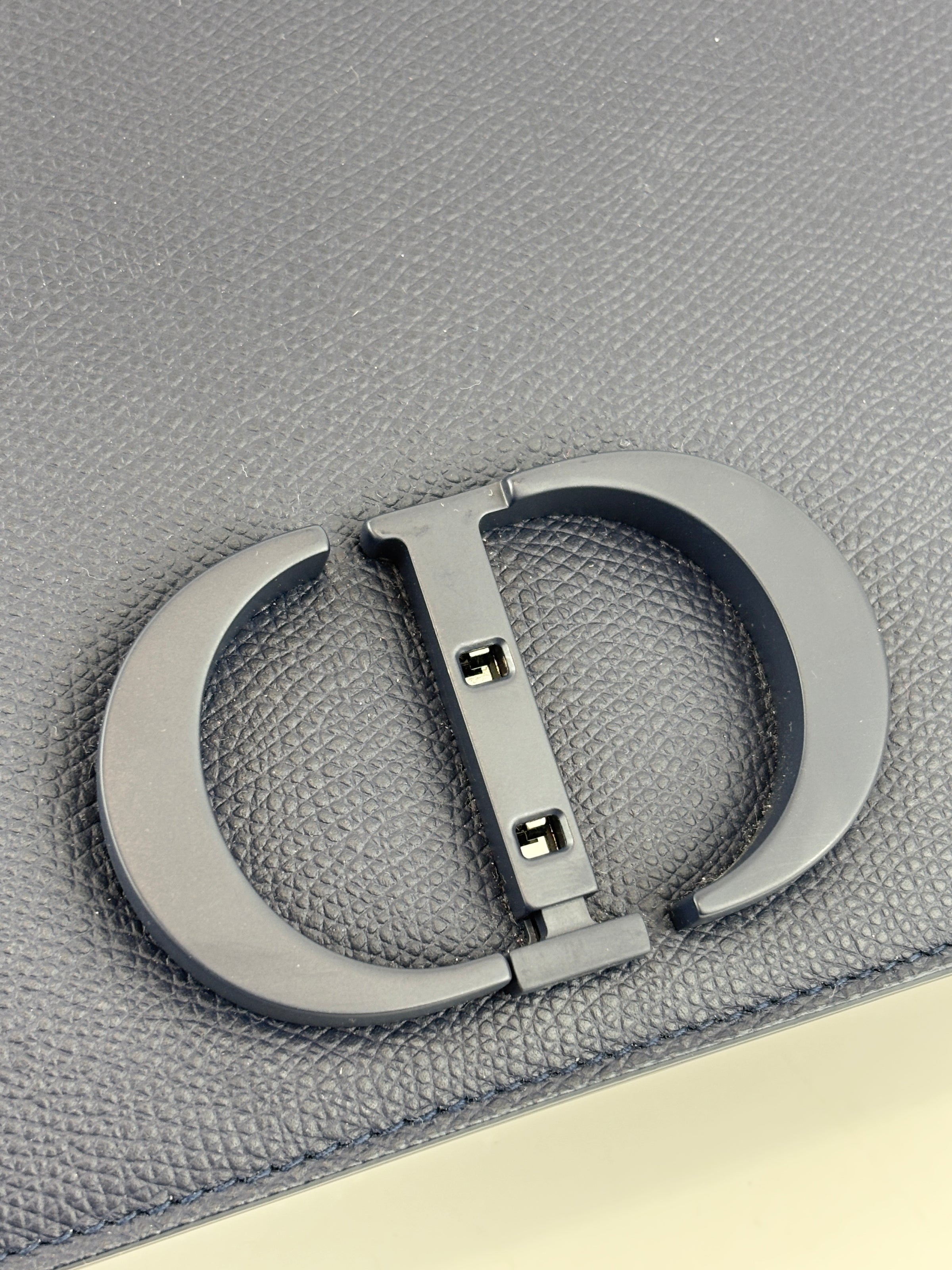 Montaigne Shoulder Bag in Navy Blue Matte BHW