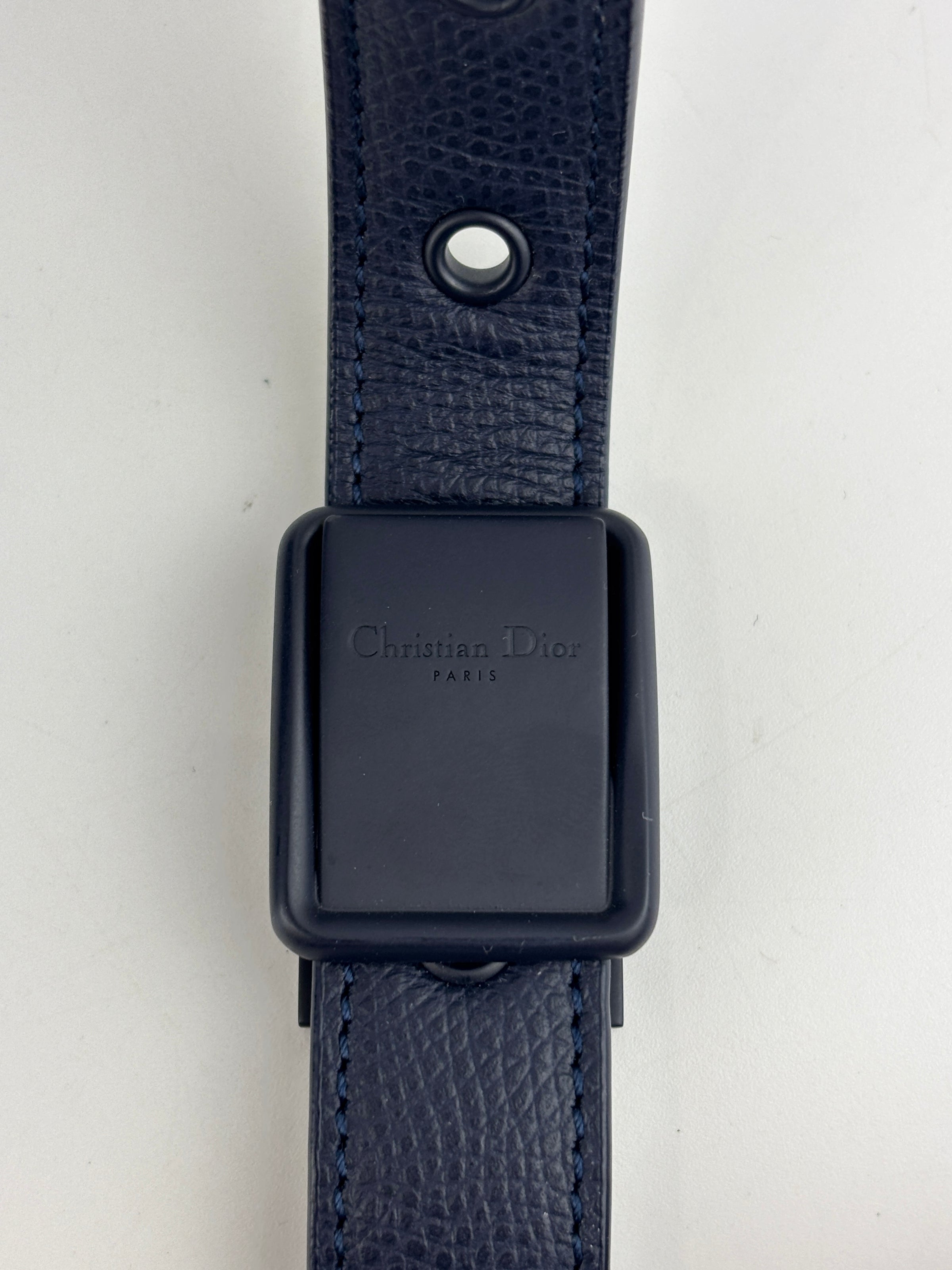 Montaigne Shoulder Bag in Navy Blue Matte BHW