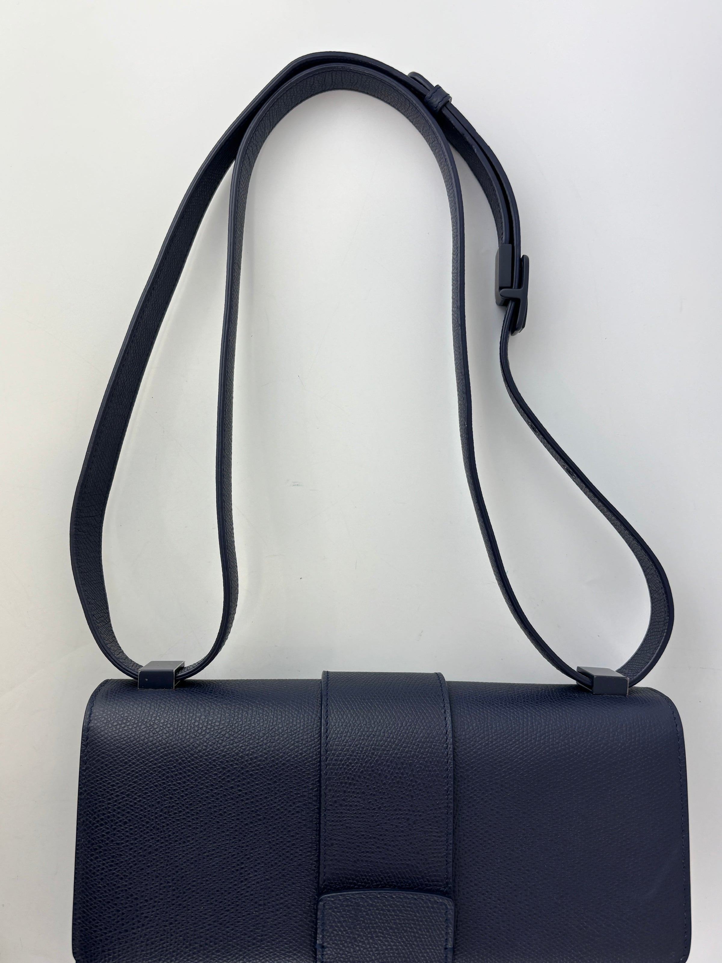 Montaigne Shoulder Bag in Navy Blue Matte BHW