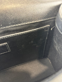 Kate Medium "So Black" Grain de Poudre Embossed Black