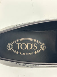 Men’s Smooth Leather Loafers in Black Size 5