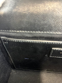Kate Medium "So Black" Grain de Poudre Embossed Black