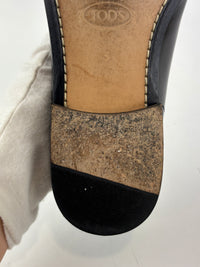 Men’s Smooth Leather Loafers in Black Size 5
