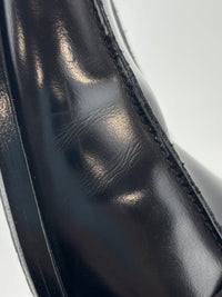 Men’s Smooth Leather Loafers in Black Size 5