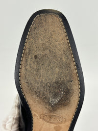 Men’s Smooth Leather Loafers in Black Size 5