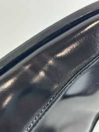 Men’s Smooth Leather Loafers in Black Size 5