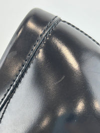 Men’s Smooth Leather Loafers in Black Size 5