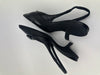 Slingback Black Brushed Leather Pumps Size 35.5