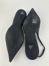 Slingback Black Brushed Leather Pumps Size 35.5