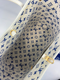 M46220 Neverfull MM Bleu Jacquard Velvet Limited-Edition LV Match Collection
