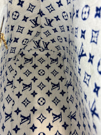 M46220 Neverfull MM Bleu Jacquard Velvet Limited-Edition LV Match Collection