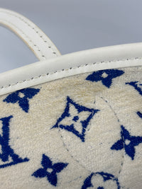 M46220 Neverfull MM Bleu Jacquard Velvet Limited-Edition LV Match Collection