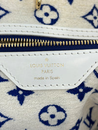 M46220 Neverfull MM Bleu Jacquard Velvet Limited-Edition LV Match Collection