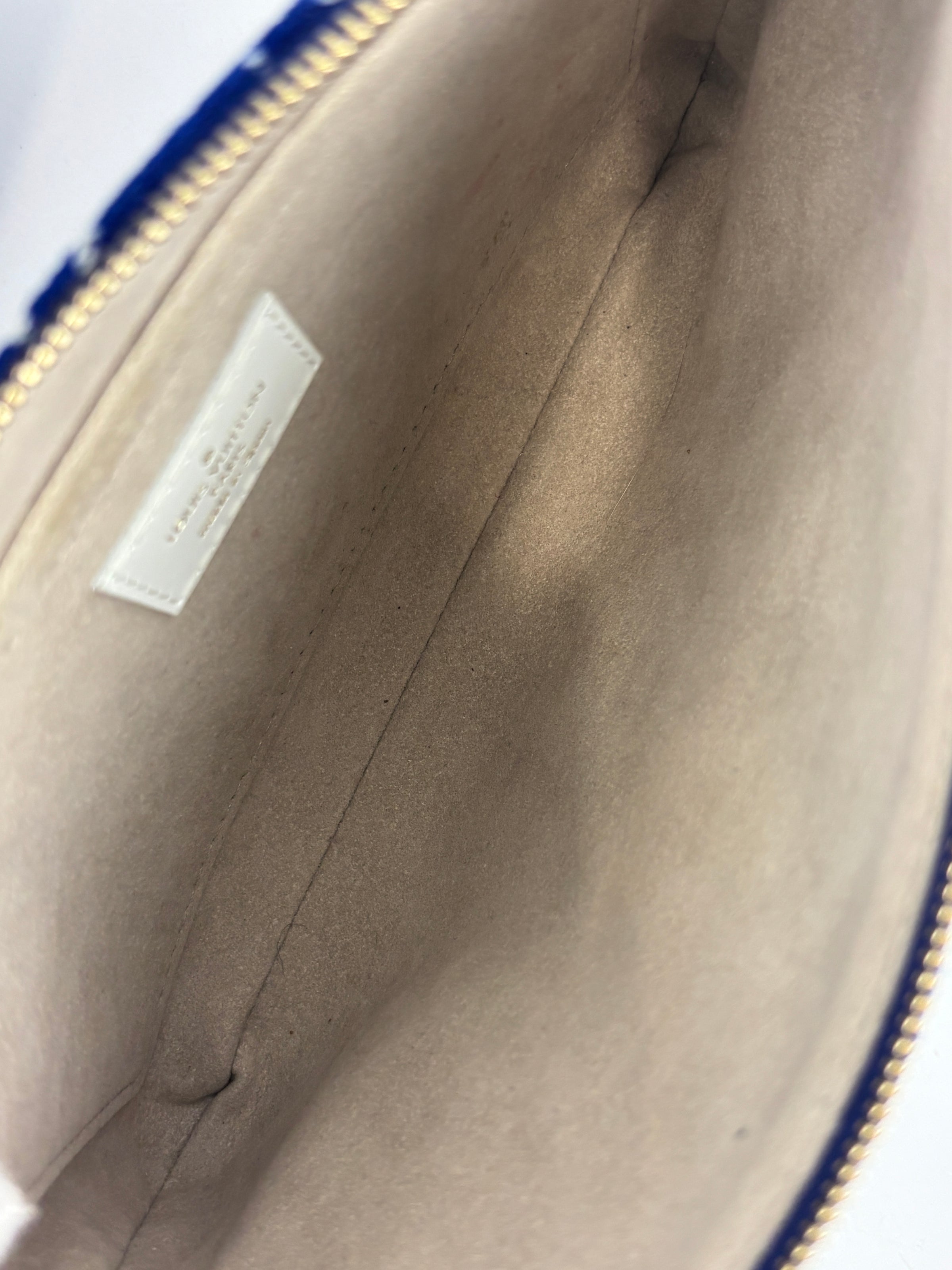 M46220 Neverfull MM Bleu Jacquard Velvet Limited-Edition LV Match Collection
