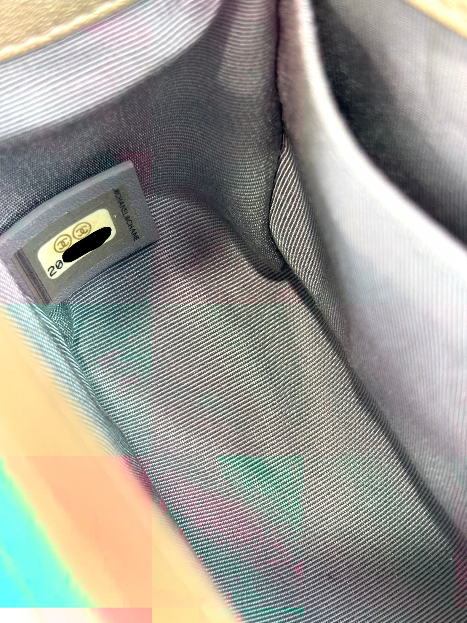 Limited Edition Gold Metallic Small Boy Flap Calfskin Antique GHW