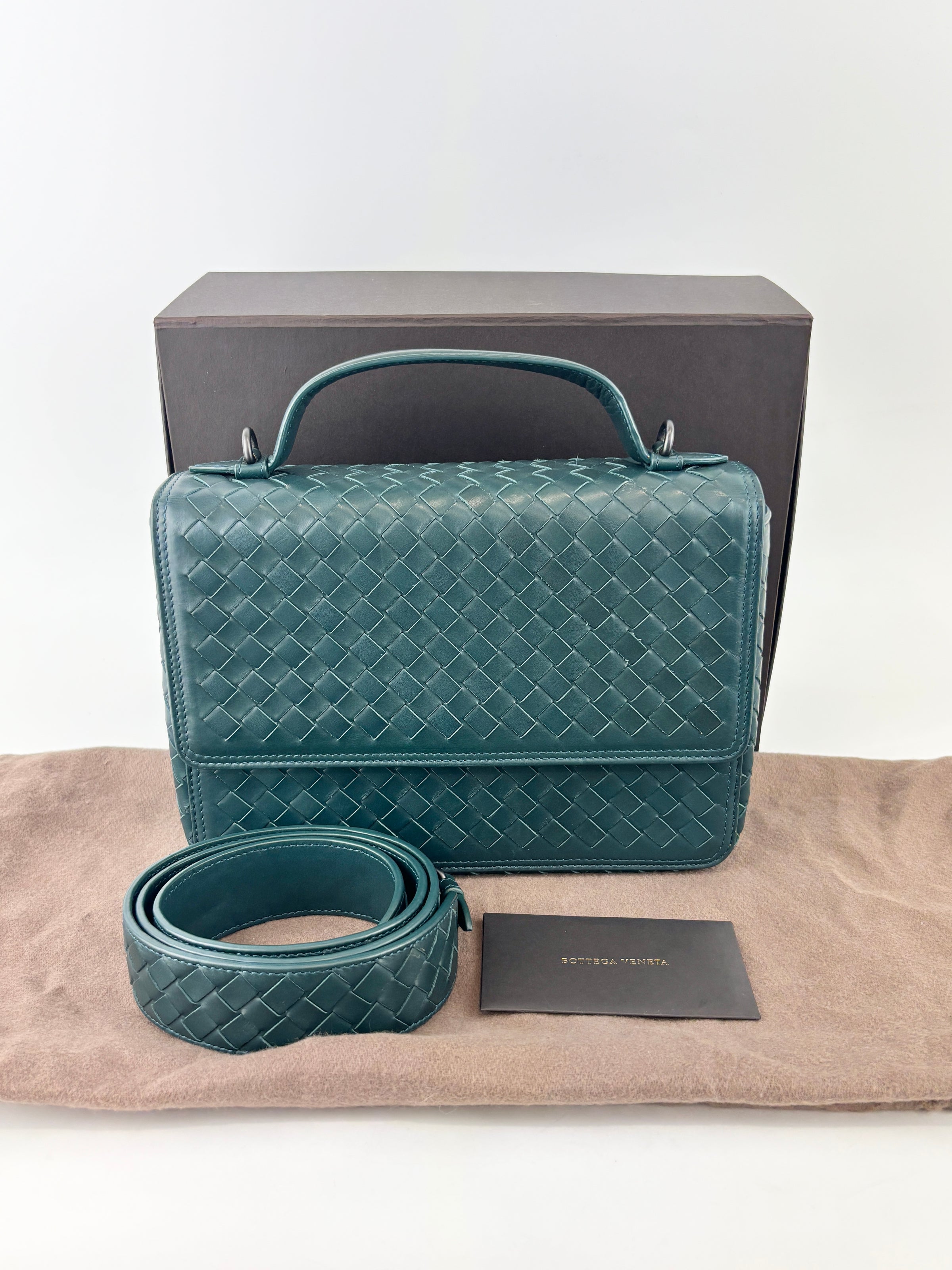 Intrecciato Alumna Top Handle Bag
