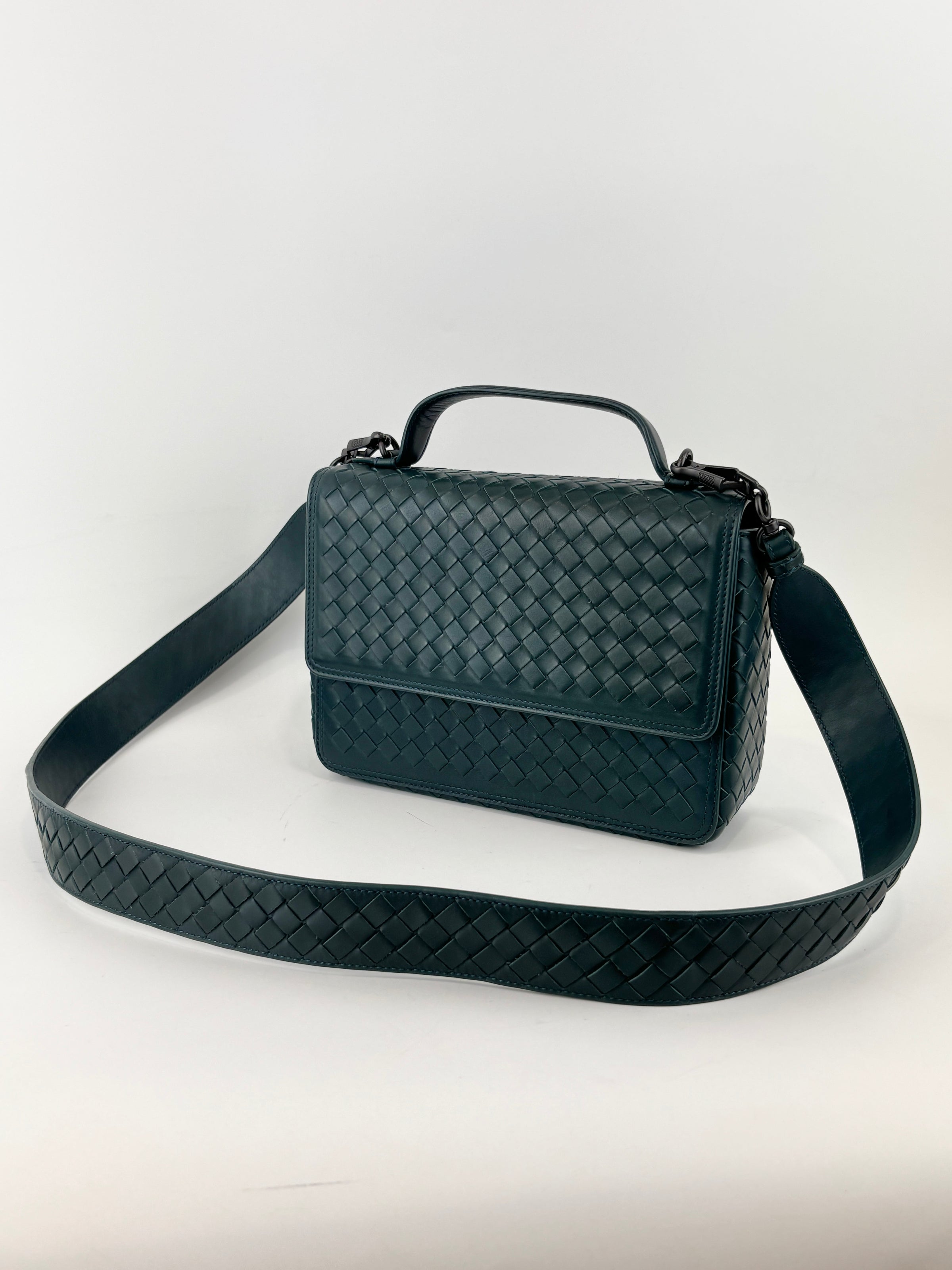 Intrecciato Alumna Top Handle Bag
