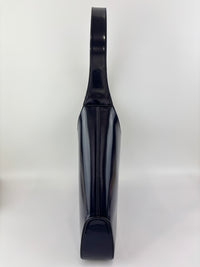 Large Brushed Calfskin Gancini Arch Shoulder Hobo Midnight Blue