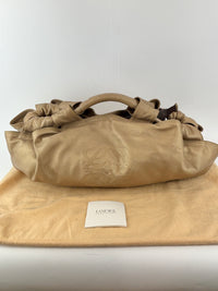 Nappa Aire Gold Anagram Leather Tote