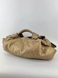 Nappa Aire Gold Anagram Leather Tote