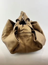 Nappa Aire Gold Anagram Leather Tote