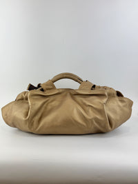 Nappa Aire Gold Anagram Leather Tote