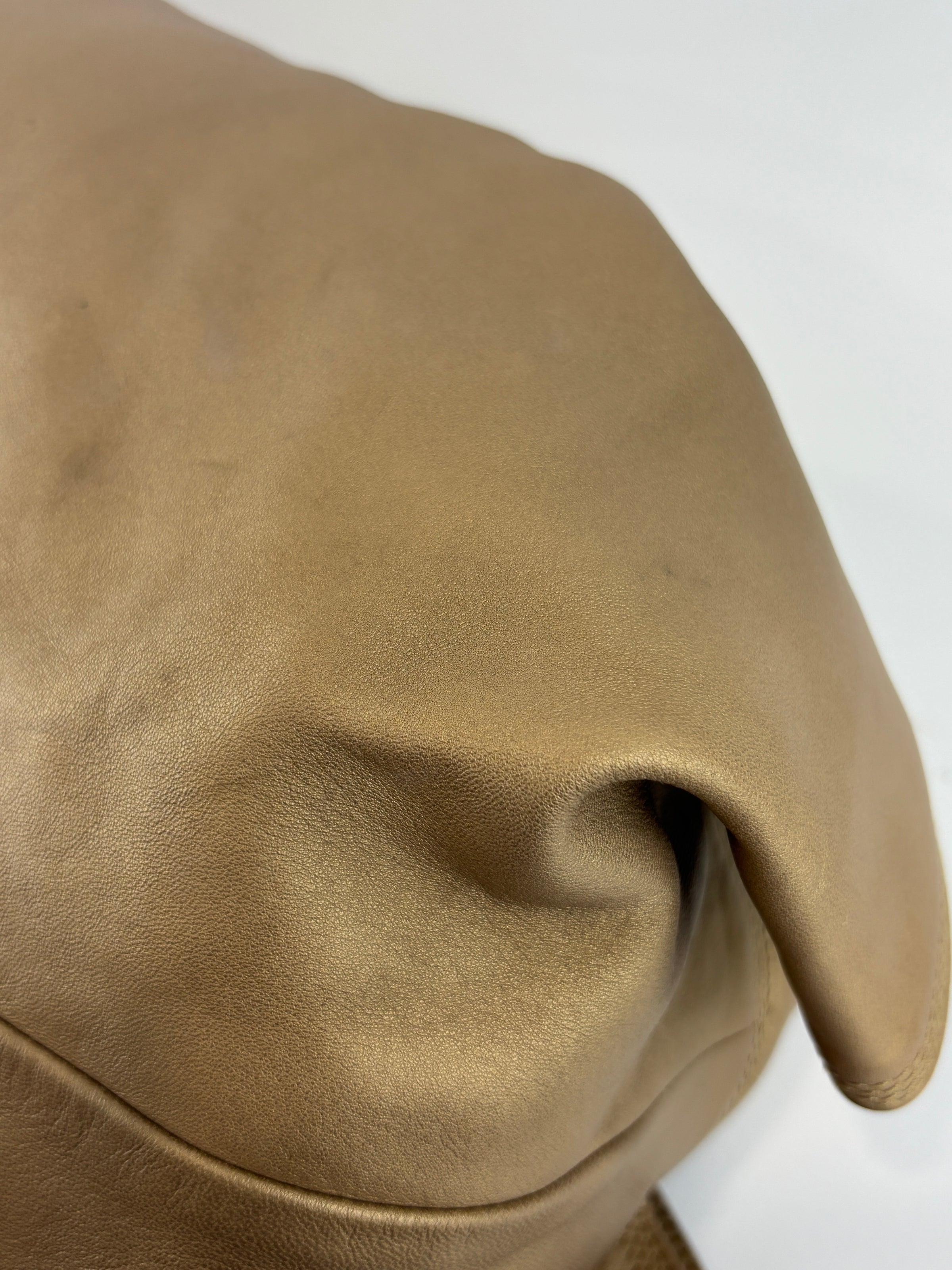 Nappa Aire Gold Anagram Leather Tote