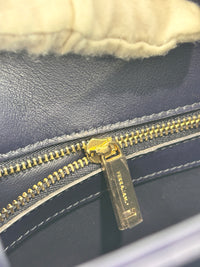 Large Brushed Calfskin Gancini Arch Shoulder Hobo Midnight Blue