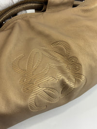 Nappa Aire Gold Anagram Leather Tote