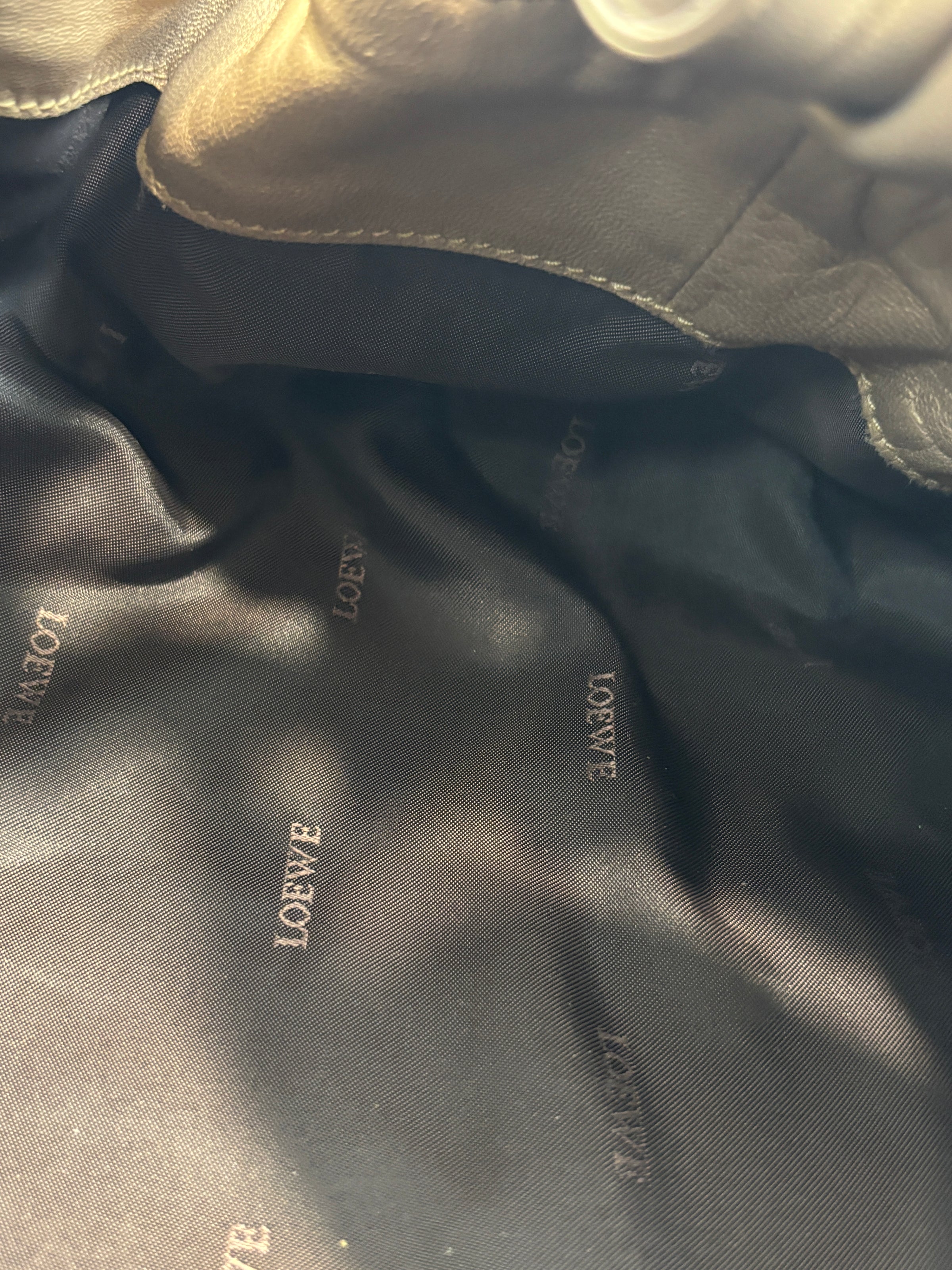 Nappa Aire Gold Anagram Leather Tote