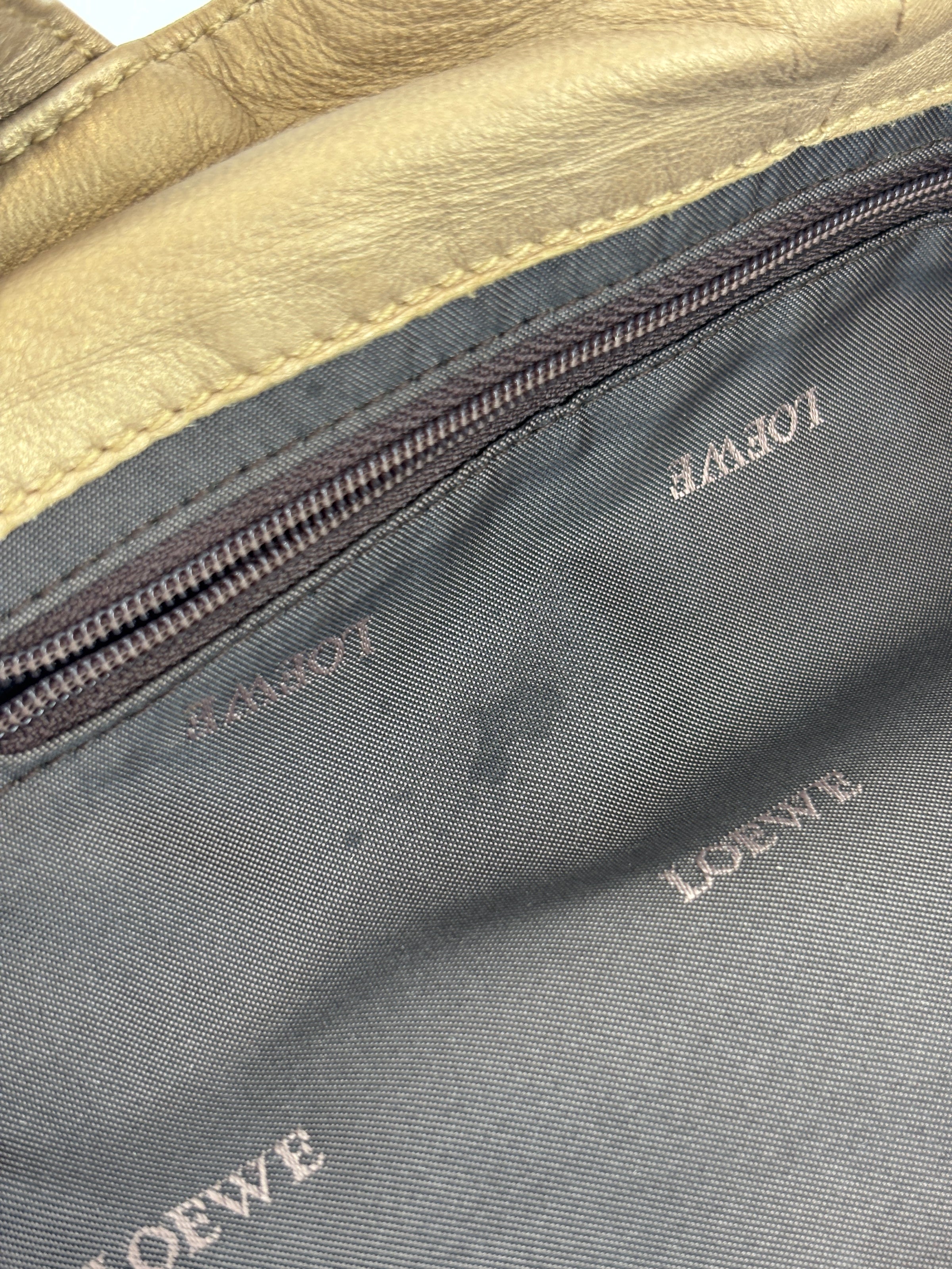 Nappa Aire Gold Anagram Leather Tote