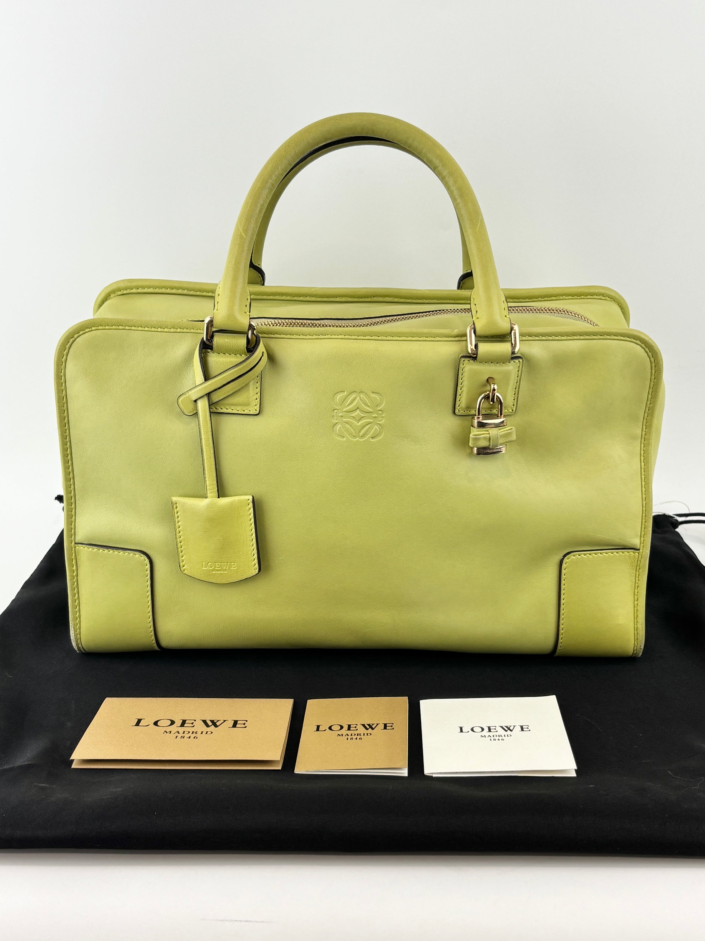 Amazona 36 in Olive Green Lambskin Leather