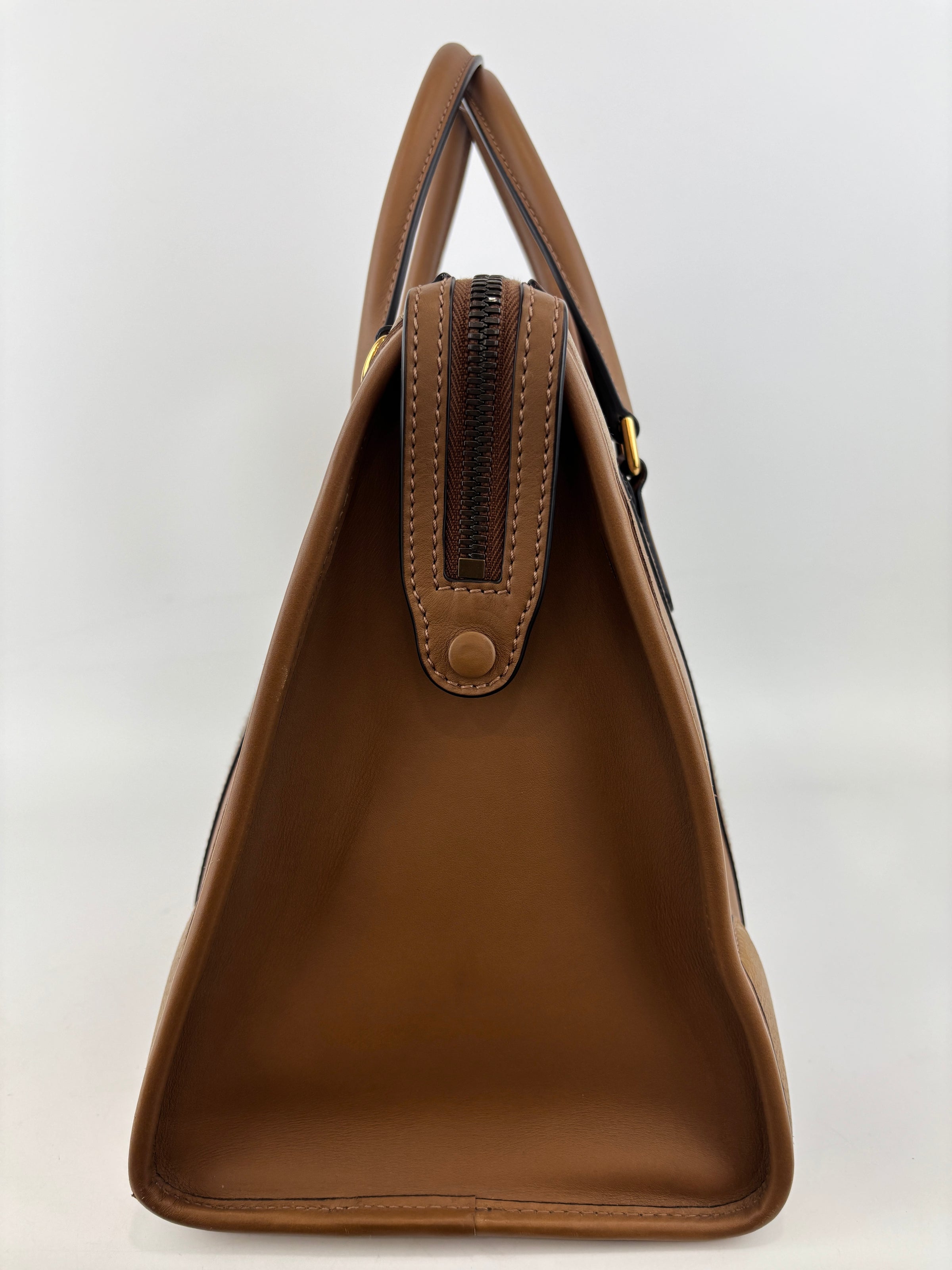 715671 Koi Calfskin Large GG Jacquard/Canvas Bauletto Duffle Bag