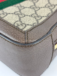 Beige GG Supreme Coated Canvas Ophidia Mini Square Shoulder Bag