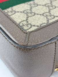Beige GG Supreme Coated Canvas Ophidia Mini Square Shoulder Bag
