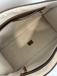715671 Koi Calfskin Large GG Jacquard/Canvas Bauletto Duffle Bag