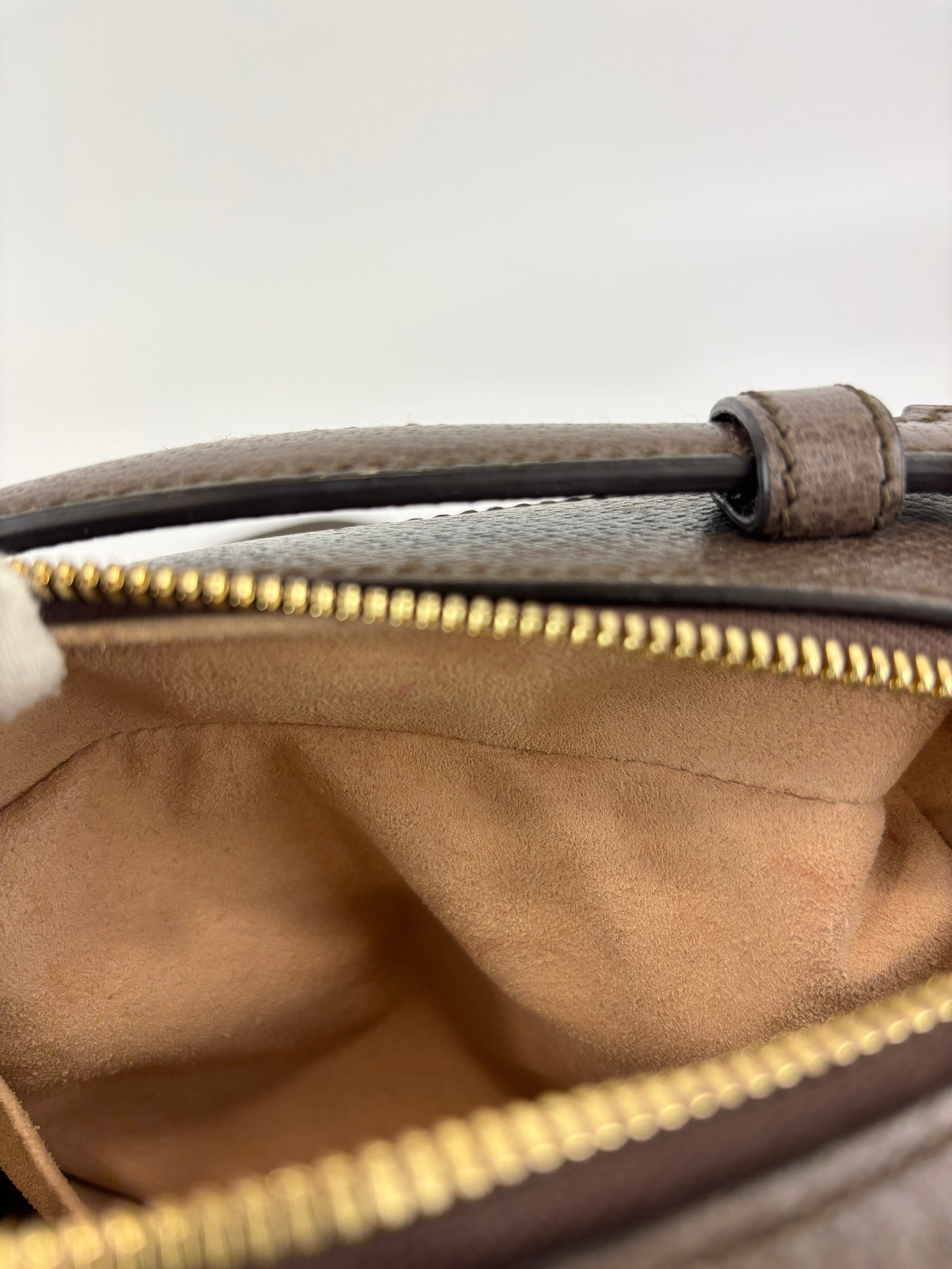 Beige GG Supreme Coated Canvas Ophidia Mini Square Shoulder Bag