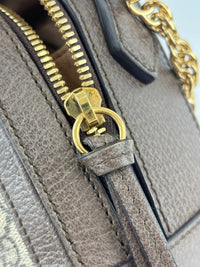 Beige GG Supreme Coated Canvas Ophidia Mini Square Shoulder Bag