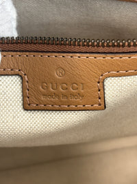 715671 Koi Calfskin Large GG Jacquard/Canvas Bauletto Duffle Bag