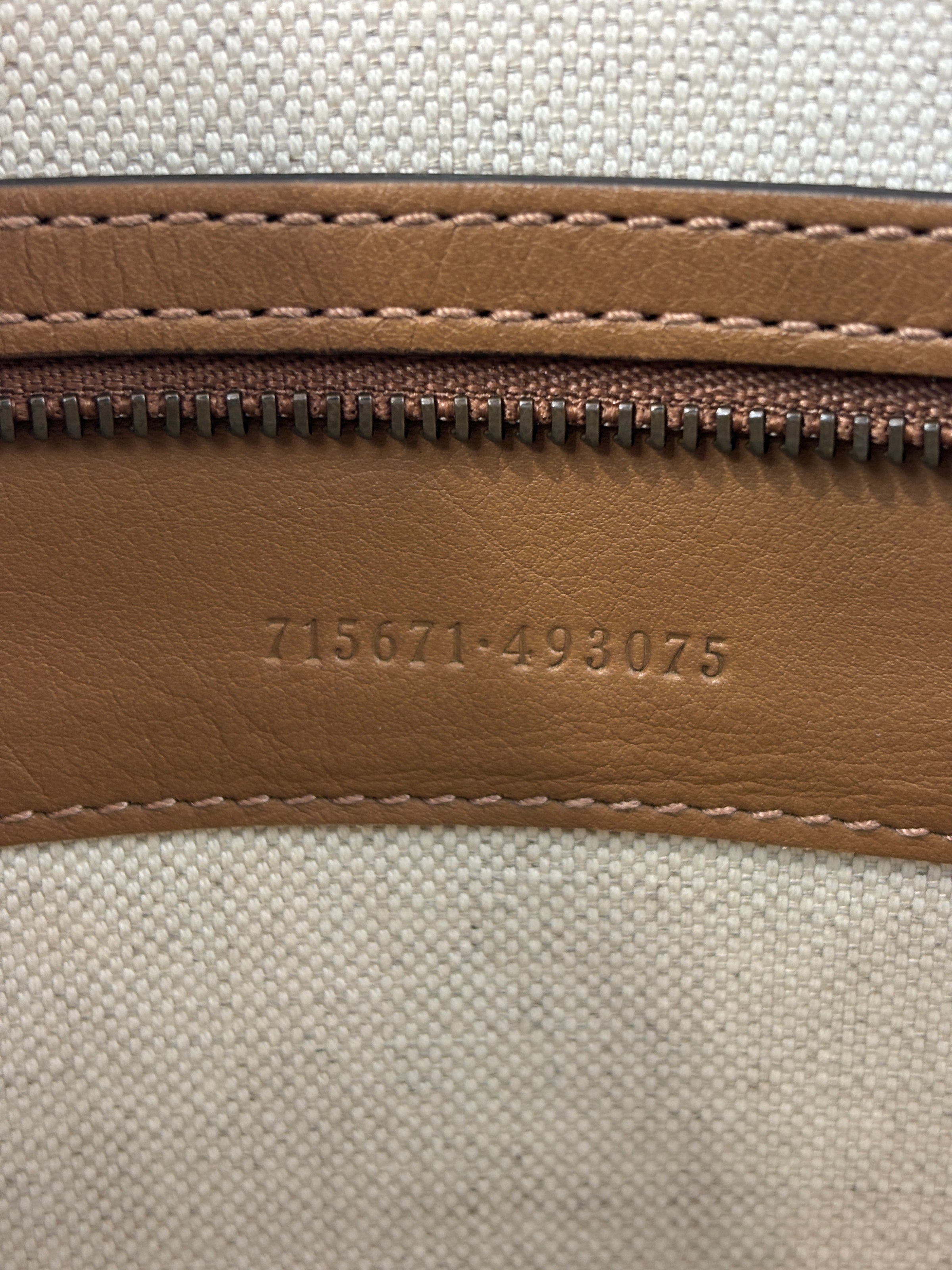 715671 Koi Calfskin Large GG Jacquard/Canvas Bauletto Duffle Bag