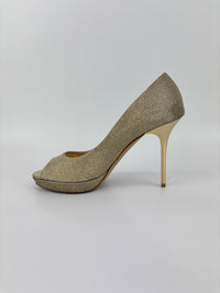 Luna Gold Glitter Platform Pumps Size 39