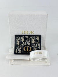 Navy Blue Oblique 30 Montaigne Freesia Card Holder