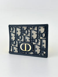 Navy Blue Oblique 30 Montaigne Freesia Card Holder