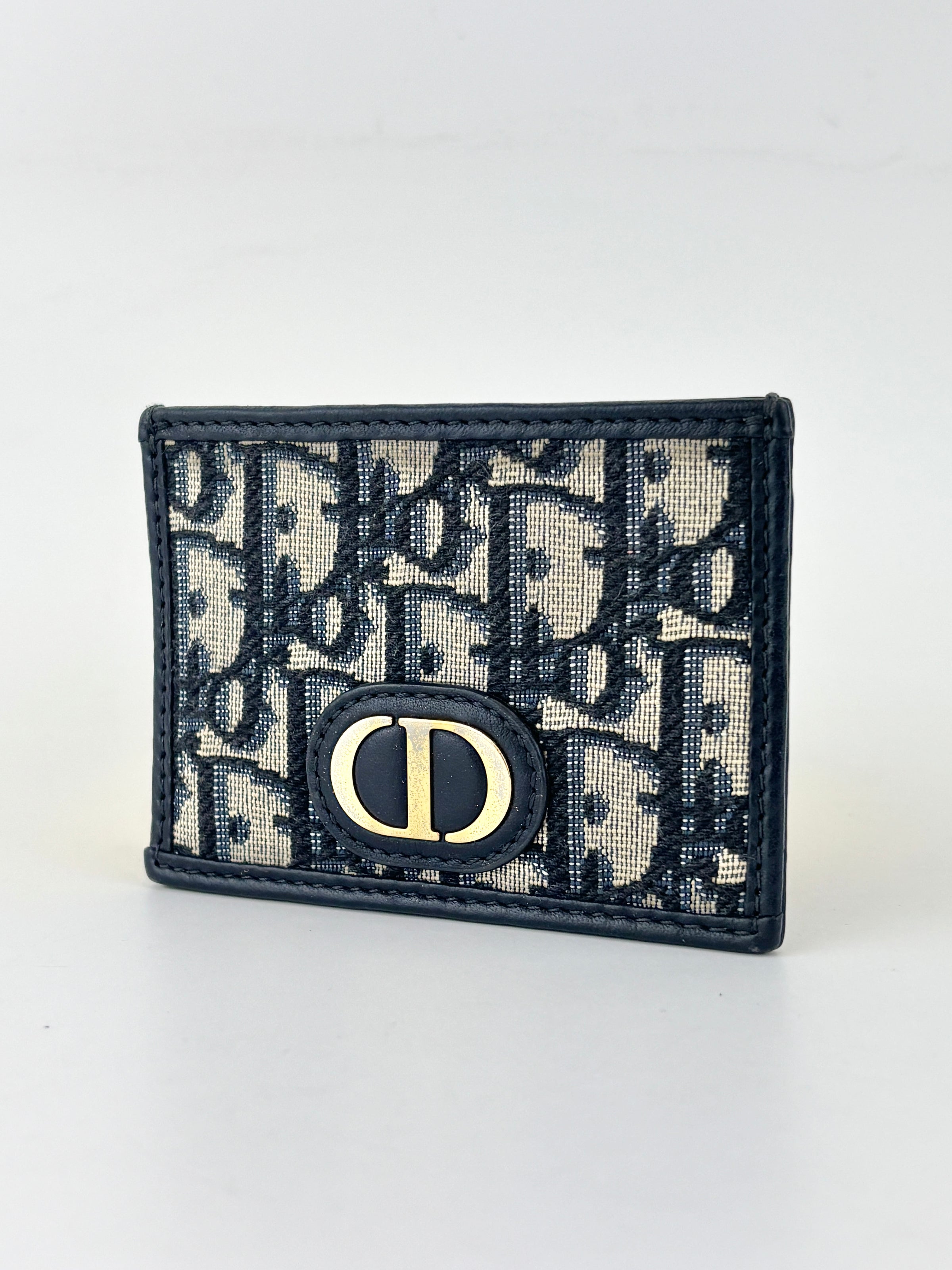 Navy Blue Oblique 30 Montaigne Freesia Card Holder