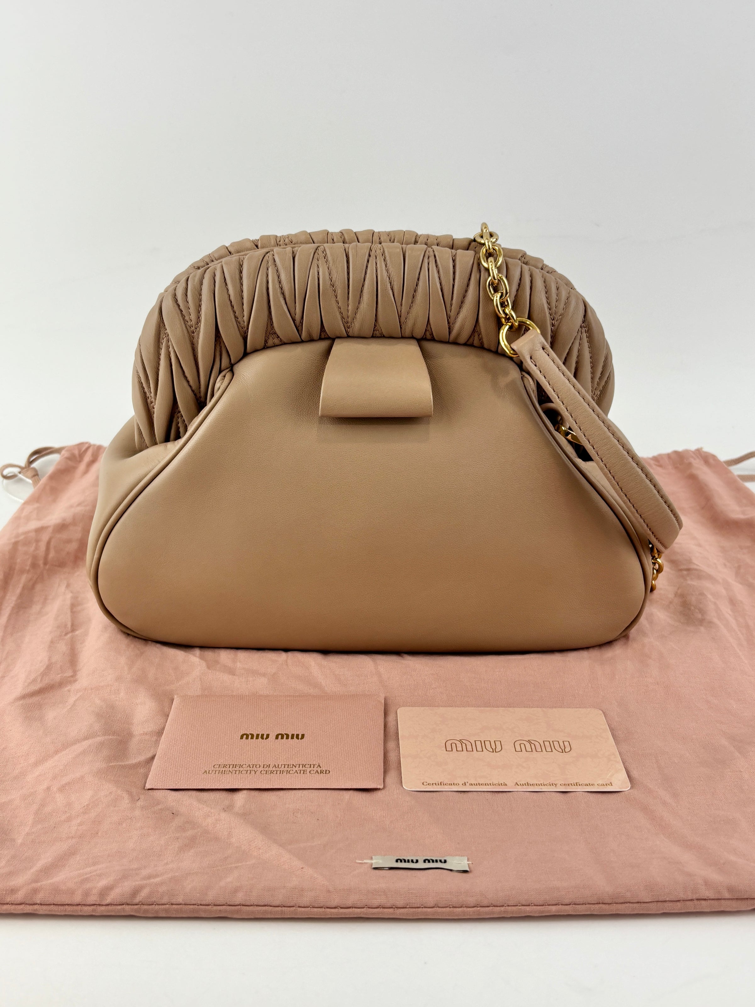 5BF110 Cammeo Matelasse Nappa Leather Bag
