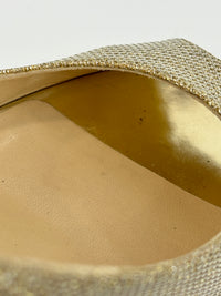 Luna Gold Glitter Platform Pumps Size 39