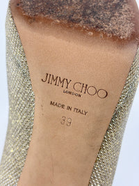 Luna Gold Glitter Platform Pumps Size 39