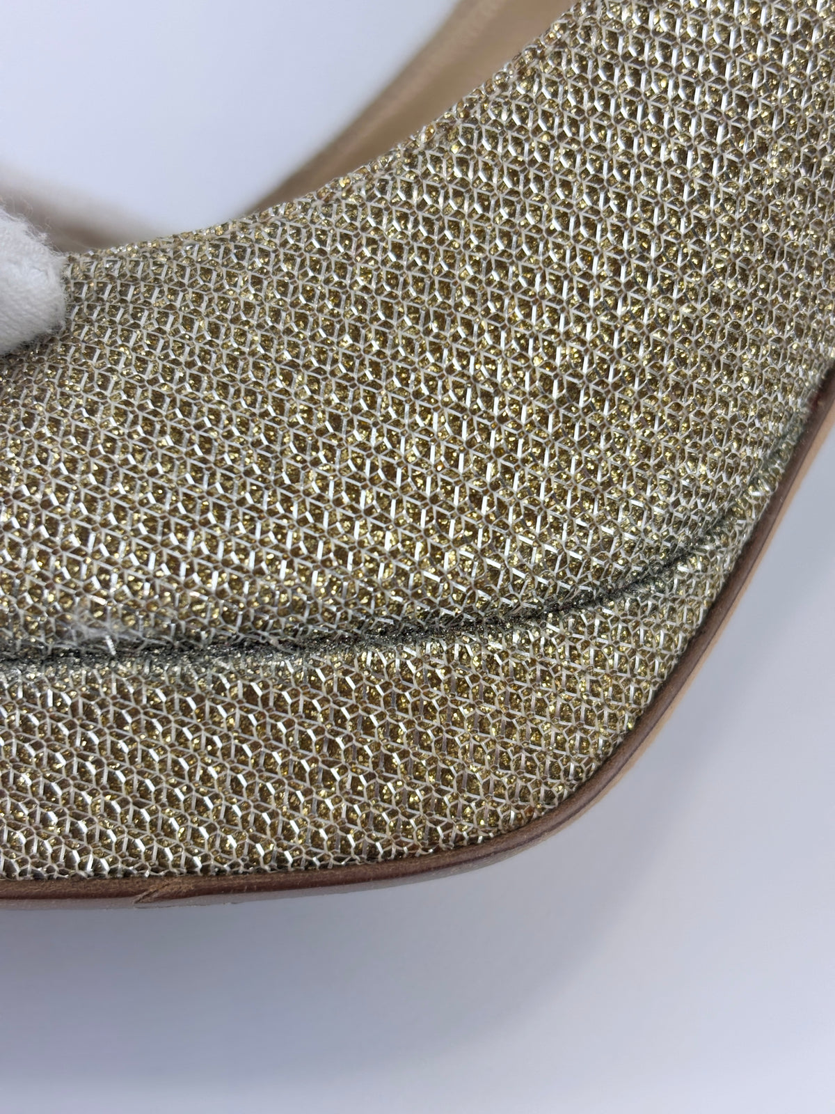 Luna Gold Glitter Platform Pumps Size 39