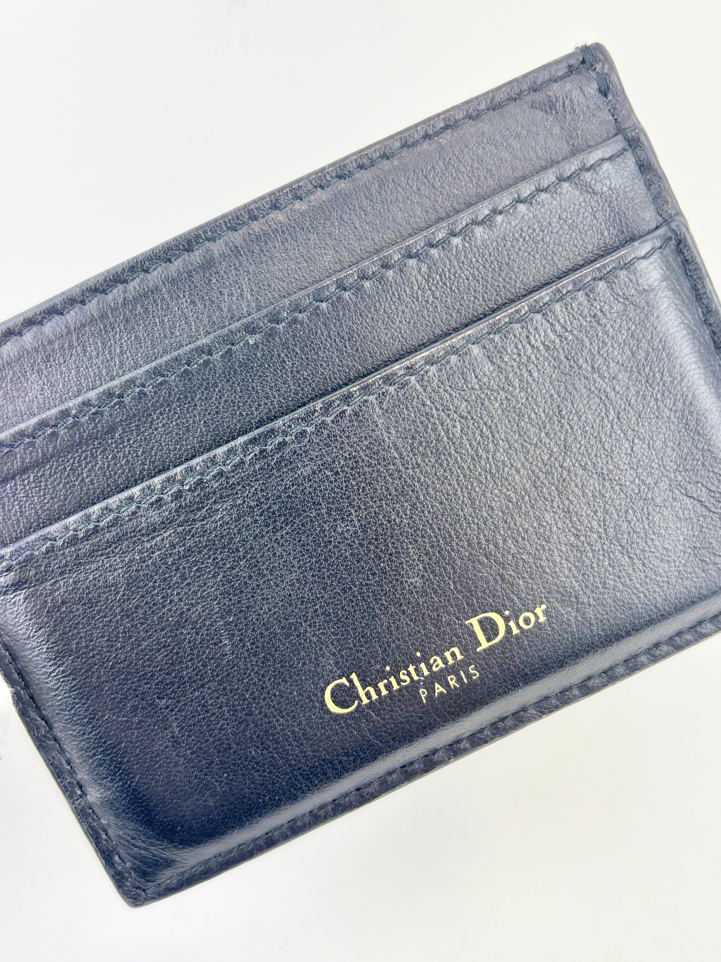 Navy Blue Oblique 30 Montaigne Freesia Card Holder