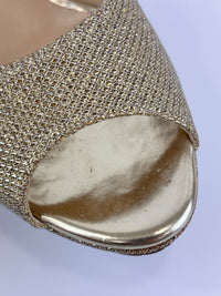 Luna Gold Glitter Platform Pumps Size 39